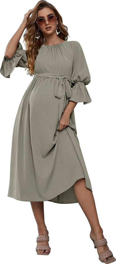 Funjuly Boho Maternity Dress Amazon FUNJULY Women's Maternity - Main Image