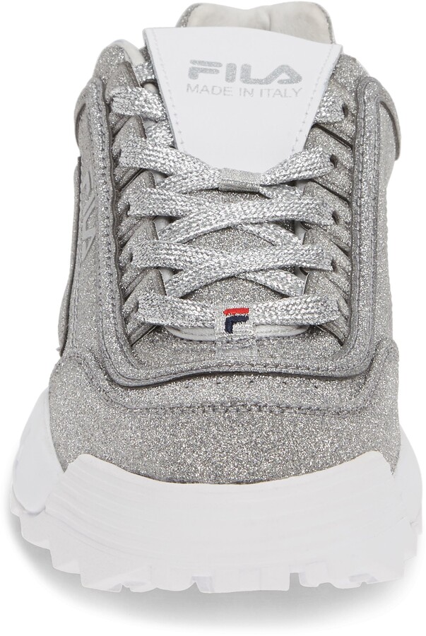 fila silver shoes