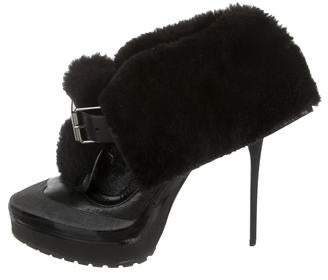Burberry Fur-Trimmed Ankle Boots