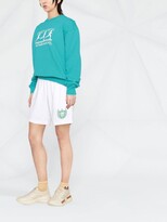Thumbnail for your product : Sporty & Rich Logo-Print Track Shorts