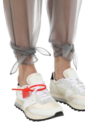 Off-White Tied Ankles Nylon Mesh Pants - ShopStyle