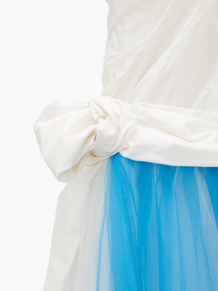 Rodarte Tulle And Silk-blend Taffeta Gown - White Multi