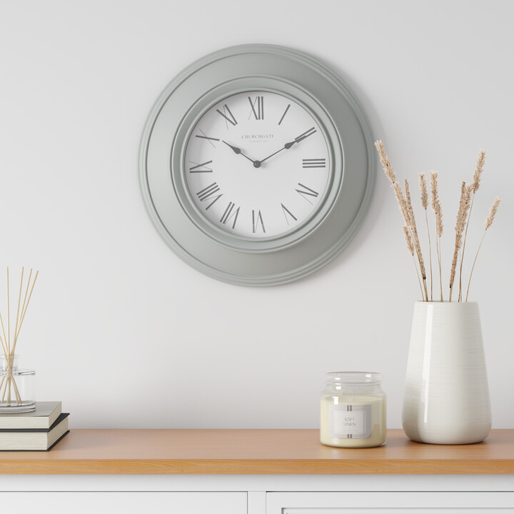 Dunelm Light Grey Grantham Station 40cm Wall Clock Grey ShopStyle