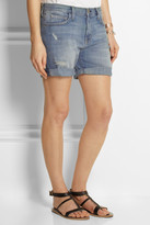Thumbnail for your product : Current/Elliott The Slouchy mid-rise cut-off stretch-denim shorts