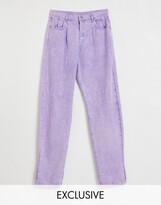 Thumbnail for your product : Reclaimed Vintage Inspired 83 unisex relaxed fit jean in lilac