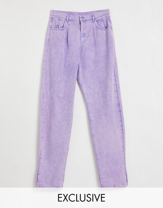 Reclaimed Vintage Inspired 83 unisex relaxed fit jean in lilac