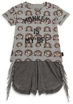 Thumbnail for your product : Eleven Paris Little Girl's & Girl's Monkey Emoji Tee