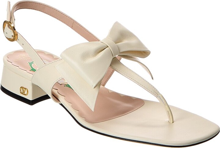 Valentino Bow 25 Leather Sandal