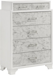 Latitude Run Modern Style Chest With Four Large Drawers And Two Smaller Top Drawers