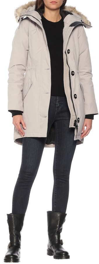 Canada Goose Rossclair fur-trimmed down parka - ShopStyle