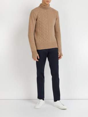 Oliver Spencer Talbot Roll Neck Wool Sweater - Mens - Beige