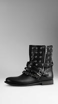 Thumbnail for your product : Burberry Metal Eyelet Biker Boots
