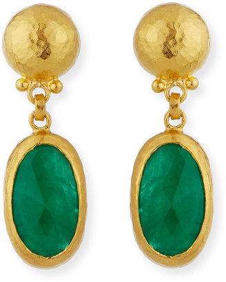 Gurhan Elements Rose-Cut Emerald Drop Earrings