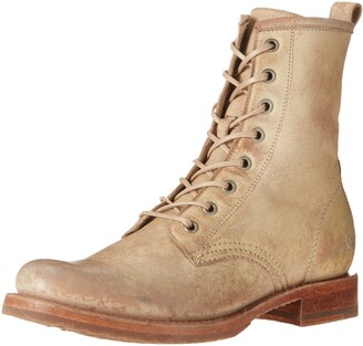 frye veronica combat boots white