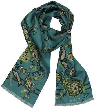Gucci Turquoise Silk Scarves