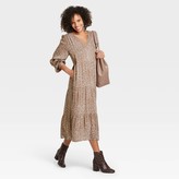 Thumbnail for your product : A New Day Women' Leopard Print Long leeve Tiered Dre X