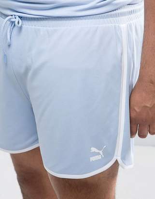 Puma PLUS Retro Mesh Shorts In Blue Exclusive to ASOS
