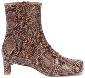 LOQ Monica snake-print leather boots