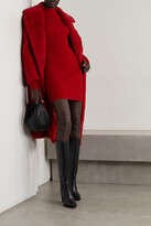 Thumbnail for your product : Michael Kors Collection Ribbed Cashmere Turtleneck Mini Dress - Red