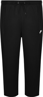 nike heritage popper polyknit joggers in black