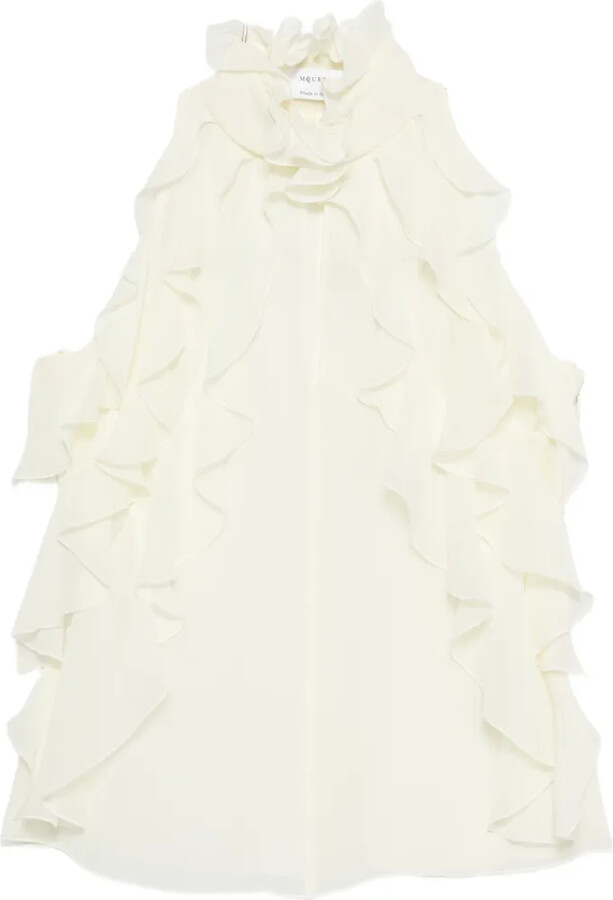 Alexander McQueen Ruffled Sleeveless Blouse