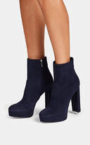 Thumbnail for your product : Gianvito Rossi Women's Brook Suede Platform Ankle Boots - Navy