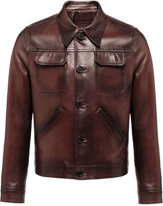 Prada shirt style leather jacket
