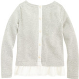 Thumbnail for your product : J.Crew Girls' silk-ruffle sweatshirt