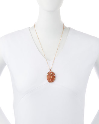 Nakamol Agate Tree Pendant Necklace, Copper/Silvertone