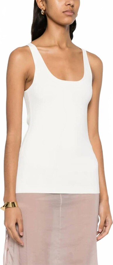 Totême Compact Knit Tank In White