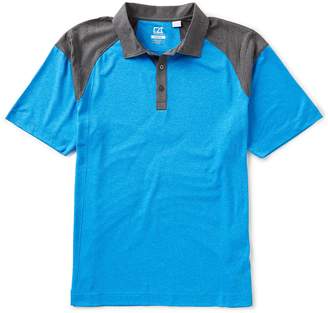 Cutter & Buck Golf Chelan Color Block Heathered Short-Sleeve Polo Shirt