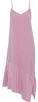 Thumbnail for your product : Equipment Jada Asymmetric Washed-silk Midi Slip Dress