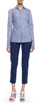 Thumbnail for your product : Lafayette 148 New York Stanton Cropped Pants, Luna Blue
