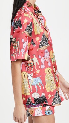 Karen Mabon Fashion Dogs Pink Short Pajama Set