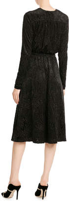 Etro Flocked Dress with Wool