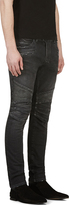 Thumbnail for your product : Balmain Black Distressed Biker Jeans