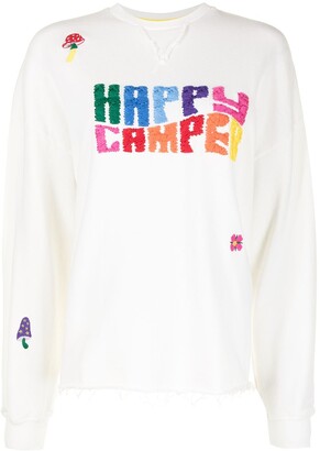 Mira Mikati Happy Camper slogan sweatshirt