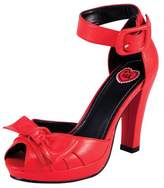 Red Peep Toe Ankle Strap Heels - ShopStyle