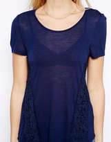 Thumbnail for your product : Oasis Lace Side Slub T-Shirt