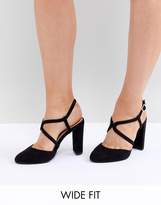 Thumbnail for your product : New Look Wide Fit Round Toe Strappy Court