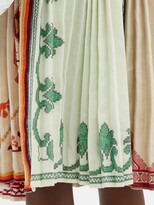 Thumbnail for your product : Chopova Lowena Panelled Belted Cotton Midi Skirt - White Multi