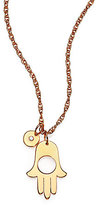 Thumbnail for your product : Jennifer Zeuner Jewelry Ester Diamond Open Hamsa Pendant Necklace
