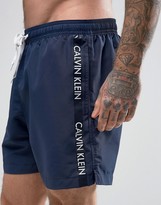 Thumbnail for your product : Calvin Klein ID Logo Tape Swim Shorts