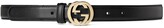 Thumbnail for your product : Gucci Leather belt with interlocking G buckle