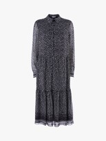 Thumbnail for your product : Fenn Wright Manson Clemence Spot Frill Midi Dress, Black/Ivory