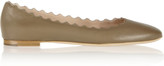Thumbnail for your product : Chloé Lady scalloped leather ballet flats