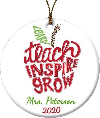 Custom Personalization Solutions Teach, Inspire, Grow Personalized Ornament