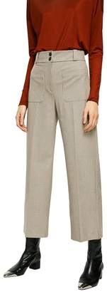 Mango - Brown Check Print 'Celso' Cropped Trousers