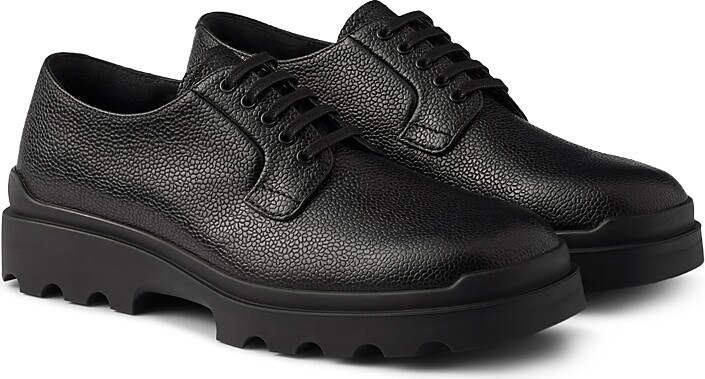 Prada Men's Printed Leather Lace-Ups Shoes