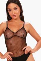 Thumbnail for your product : boohoo Spot Mesh Bodysuit